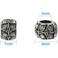 thumbnail image 2 of 50PCS Alloy Rhinestone European Beads Large Hole Rondelle Charms Beads fit Snake Chain Bracelet Jewelry Making Silver, 2 of 6