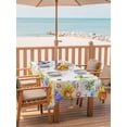 thumbnail image 2 of Outdoor Tablecloth with Umbrella Hole for Patio/Picnic/Party/Camping, Spring Floral Waterproof Table Cloth Rectangle Table Cover Washable, Hydrangea Sunflowers Butterflies Watercolor (60"x 102"), 2 of 8