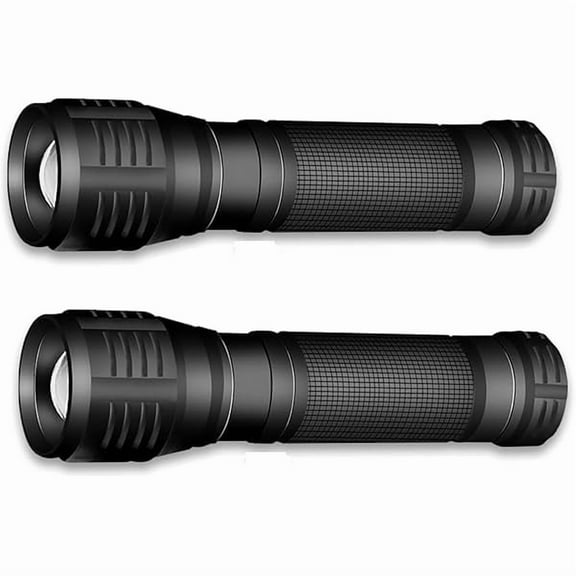 ZCTC1200 PRO Military Grade Tactical LED 3000 Lumens 3 Mode Zoomable Waterproof Flashlight Torch,2-Pack