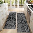 thumbnail image 4 of Kitchen Rugs Sets Of 2,Black Paisley Pattern Anti Fatigue Kitchen Mat Rugs Non Slip Washable,Decorative Kitchen Floor Mats for Kitchen,Sink,Laundry,17"X47", 4 of 5