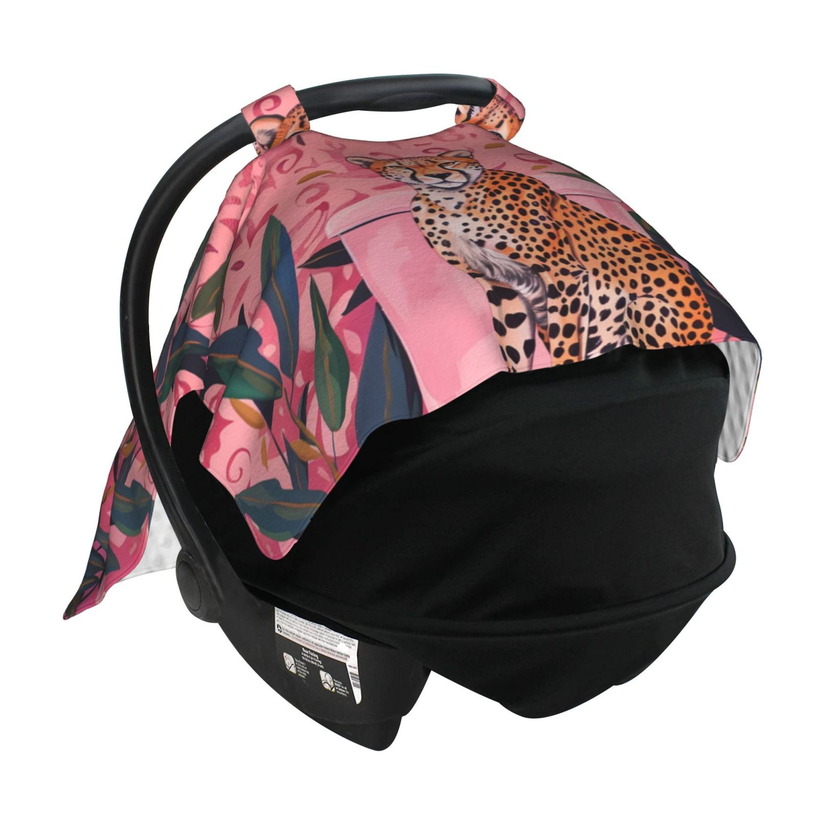 Car Seat Cover Baby - Cheetah On Toilet Humor Art Breathable Infant Car Seat Cover for Baby Carseat, Lightweight Comfort Baby Essentials Must Haves Newborn Stuff for Girl Boy