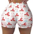 thumbnail image 2 of Lsque Funny Gnomes Pattern High Waisted Biker Shorts for Women-Tummy Control Fitness Athletic Workout Running Yoga Gym Shorts,Moisture-Wicking-Medium, 2 of 9