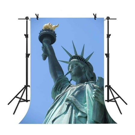 Image of ZHANZZK 5x7Ft The Statue of Liberty Backdrop American Landmark Famous View the U.S.A Landscape Family Office Video Studio Props Photo