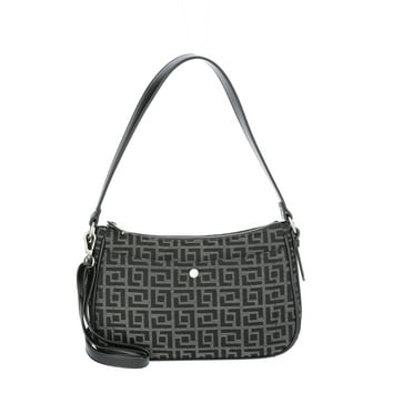 Nicole Fiorelli Women's Crossbody, Black Geo Jaquard