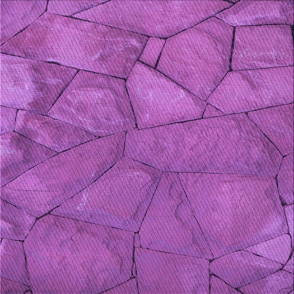Ahgly Company Machine Washable Indoor Square Transitional Dark Orchid Purple Area Rugs, 6' Square