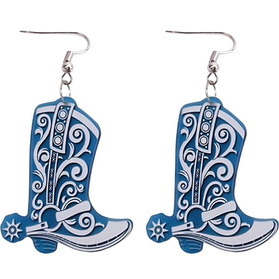 DESIGNICE 2026 New 1 Pair Cowgirl Boot Earrings Western Earrings Retro Dangle Drop Earrings for Earrings,Western Wear,Fashion,Costume,Party