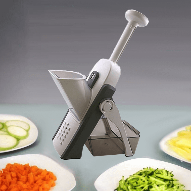ONCE FOR ALL Safe Mandoline Slicer 5 in 1 Vegetable Chopper Food Potato  Cutter, Strips Julienne Dicer Adjustable Thickness 0.1-8 mm Kitchen  Chopping