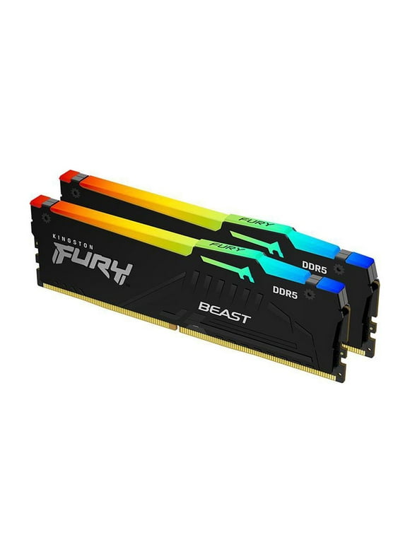Kingston FURY Beast RGB 32GB (2x16GB) 6000MT/s CL36 DDR5 Desktop Memory KF560C36BBEAK2-32