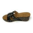 thumbnail image 2 of Victoria K Women's Circular Rhinestones Cork Wedge Sandals, 2 of 4