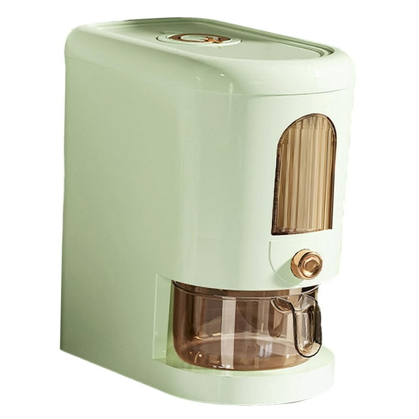 Contenedor para almacenar arroz Contenedor para almacenar arroz Dispensador de arroz Contenedor para alimentos secos Verde