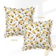 thumbnail image 3 of Bingfone Decorative Pillow Covers 16"x16" Bee and Flowers Couch Pillow Cases Modern Farmhouse Covers for Couch Sofa Bed, 3 of 9