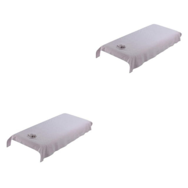 Thinsony Housse de Table de Massage en Coton Réutilisable et Lavable Gris 80cm 2Set