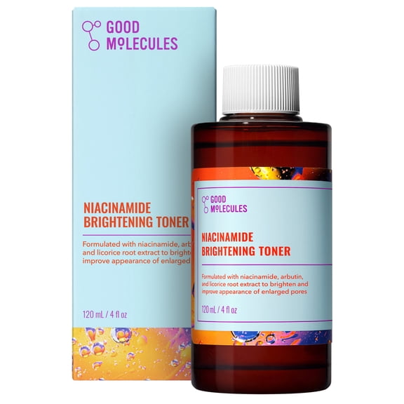 Good Molecules Niacinamide Brightening Toner - Toner with Niacinamide & Arbutin for Balancing Skin Tone & Minimizing Pores, Skincare for Face, 4 fl oz