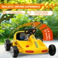 thumbnail image 4 of Qaba 6V Electric Go Kart for Kids with Music, Light, Horn, Yellow, 4 of 10