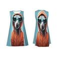 thumbnail image 7 of Lsque Cool Dog In Hoodie Pattern Summer Dresses for Women – Sleeveless T-Shirt Swing Sundress, Perfect for the Beach and Casual Days, 7 of 7