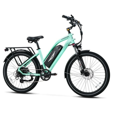 Addmotor 26 In. 500 W 48V 20 Ah Electric Bicycles, 125 Miles Cruiser for Adults, E-43 Cyan