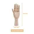 thumbnail image 2 of 2PCS Artist Mannequin Model Moveable Wooden Manikin Wood Drawing Jointed Mannequin with Stand for Home Decoration, 2 of 8