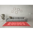 thumbnail image 3 of Ahgly Company Indoor Square Oriental Red Industrial Area Rugs, 3' Square, 3 of 4