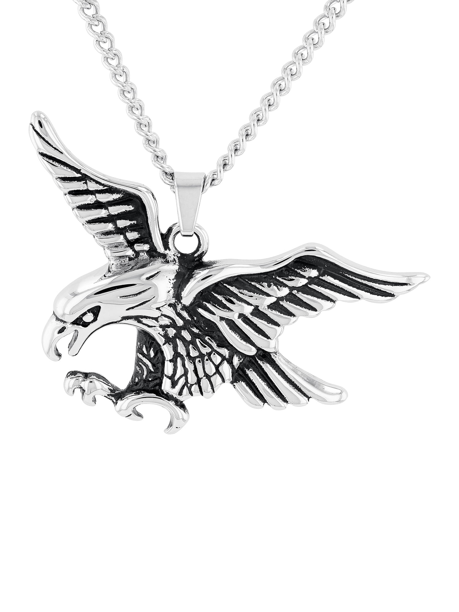 eagle animal pendant also available in Gold or Bronze steel Eagle pendant eagle necklace eagle totem Solid Stainless steel