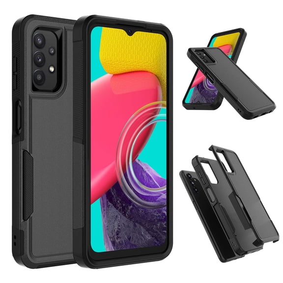 Phone Case For Samsung Galaxy A14 5G 6.6" , 2 in 1 Drop Resistant Heavy-Duty Tough Rugged Slim Shockproof Protective Case Cover -Dark Blue
