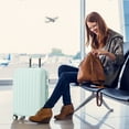 thumbnail image 3 of 3 pcs/set in ABS 360° Spinner Wheel Luggage, Carry on Suitcase, with Cup Holder & USB Port (Mint Green), 3 of 11