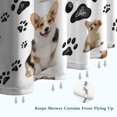 thumbnail image 6 of Corgi Dog and Footprints Shower Curtain 84"x72" ,Bathroom Decorative Shower Curtains Set with 12 Hooks,Modern Waterproof Washable Shower Curtain, 6 of 6