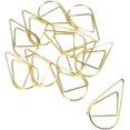 thumbnail image 1 of 100 clips de papel dorados pequeños de acero inoxidable con forma de gota de agua, marcadores, clips de papel, abrazaderas para notas, papel, fotos, 15 x 25 mm, 1 of 5