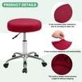 thumbnail image 2 of Uxcell 1-Pack Fundas Redondas para Taburetes de Bar, para Cojín de Taburete Lavable de Terciopelo de 12-14 Pulgadas con Bandas Elásticas [Rojo Vino], 2 of 7