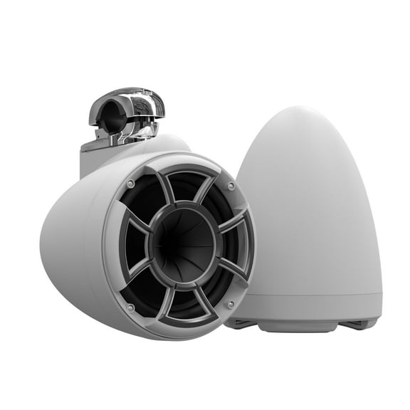 Wet Sounds REV 8 SE W-FC V2 MINI - White REV8 Special Edition - Revolution Series 8" Tower Speakers, Pair with Mini Fixed Clamps