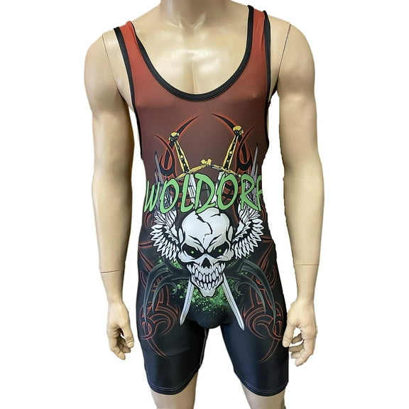 Woldorf USA Wrestling Singlet Sublimated Standard Uniform, Martial Arts, Fighting Equipment, Grappling Singlets, Kickboxing, Muay Thai Training Singlets