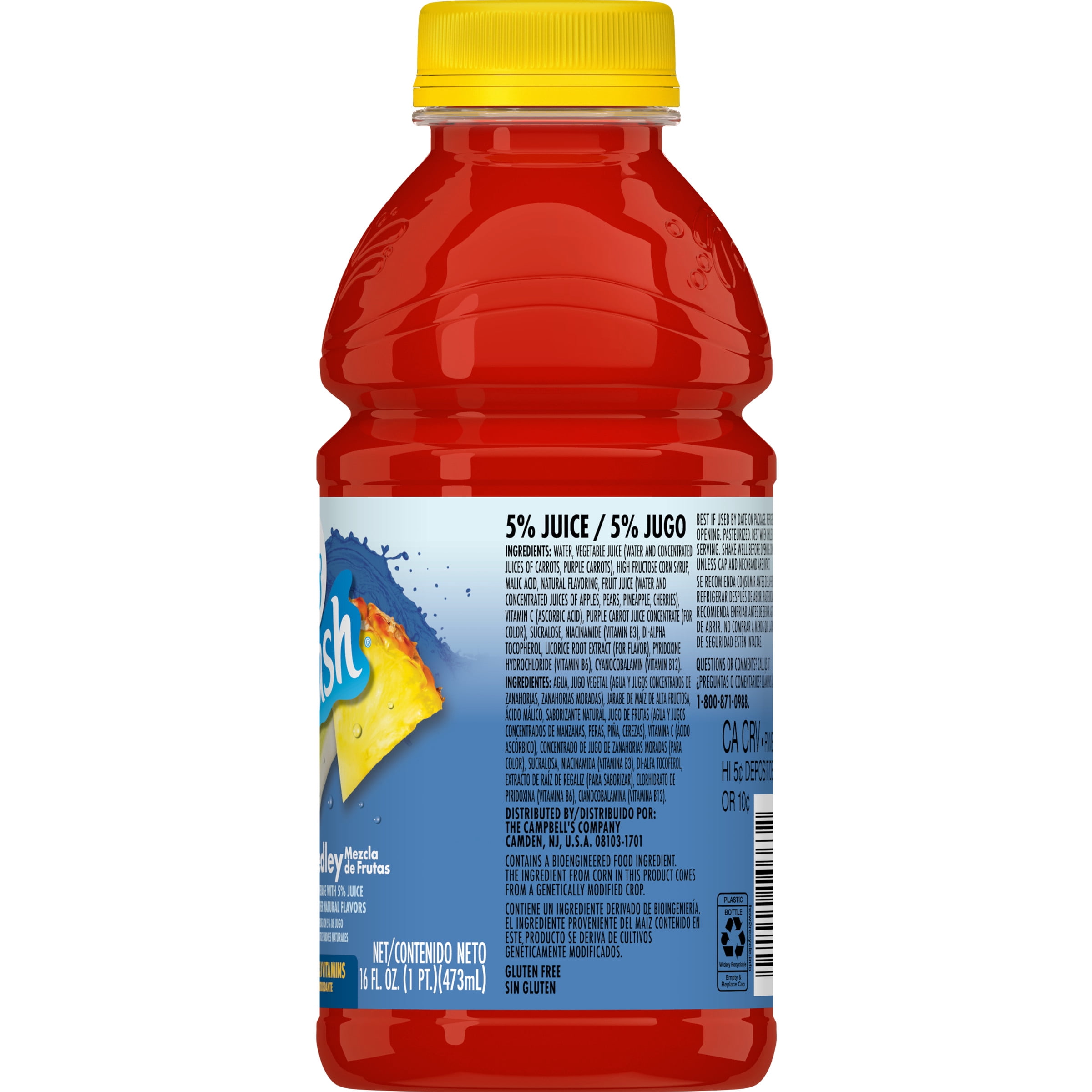 V8 Splash Fruit Medley Flavored Juice Beverage, 16 fl oz Bottle
