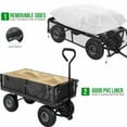 thumbnail image 4 of Heavy Duty Steel Garden Cart Folding Utility Wagon With Removable Cart Liner Steel Garden Cart, Heavy Duty 500 Lbs Capacity, with Removable Mesh Sides to Convert Into Flatbed, Metal Wagon with 2-in-1, 4 of 9
