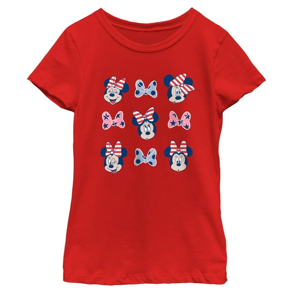Girls Minnie Mouse Many Minnies and Bows T Shirt