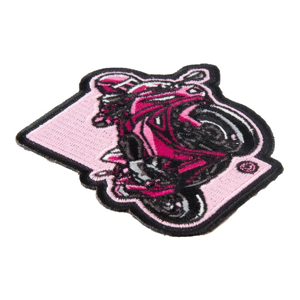 Pink Lady Rider Motorcycle Patch, Ladies Biker Patches3.25