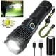 thumbnail image 1 of Linternas LED Recargables de Alto Lúmenes, 90000 Lúmenes Linternas Tácticas Súper Brillantes, Xhp70.2 Luz de Flash Impermeable con Zoom 5 Modos para Acampar, Senderismo, Exteriores, Emergencia con, 1 of 8