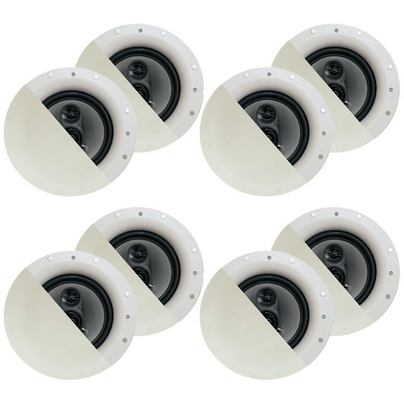 Acoustic Audio CSic84 Frameless In Ceiling 8" Speaker 4 Pair Pack 3 Way Home Theater Speakers