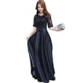 thumbnail image 4 of Vestido de fiesta elegante y largo de color negro de verano para mujer, vestido de noche elegante y ajustado, 4 of 5