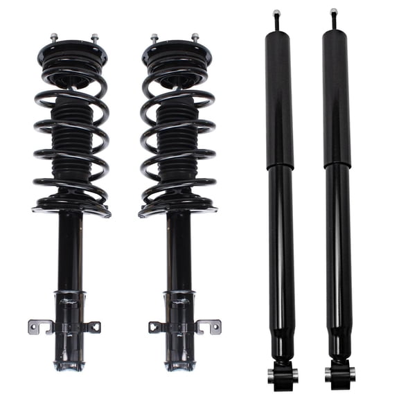 Detroit Axle - 4pc Struts Shocks Kit for Ford 2007-2010 Edge Lincoln MKX Front Struts with Coil Spring Assembly Rear Shock Absorbers 2008 2009 Suspension Replacement