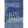 thumbnail image 2 of ToBeInStyle Men's 6 Pack Classic Blue Multicolored Woven Boxer Shorts - Large, 2 of 7