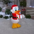 thumbnail image 3 of Gemmy 3.5 ft Airblown® Blowup Inflatable Santa Donald Duck with Built-In Lights Outdoor Decoration - Red, 3 of 3