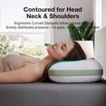 thumbnail image 4 of Tencel Side Sleeper Pillow with Curved Crescent Design, Adjustable Shredded Memory Foam, Silk-Like Cover, Queen Size Bestseling, 4 of 6