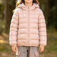 thumbnail image 2 of ITSAME Girls Quilted Puffer Jacket (0-15) Full Zip Hooded Long Sleeve Lightweight Winter Warm Coat with Pockets Size 5T, 2 of 8