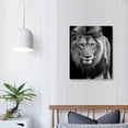 thumbnail image 3 of COMIO Lion and Lioness Canvas Wall Art Black and White Animal Pictures for Wall Decor Male and Female Lion Picture for Bedroom Modern Animal Canvas Print Wall Art Contemporary Decor for Home, 3 of 4