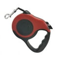 thumbnail image 2 of Correa retráctil para mascotas con botón de control y asa ergonómica, correa segura para pasear perros, para gatos y conejos, 5 m, color rojo, 2 of 12