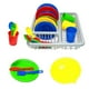 thumbnail image 3 of de platos para niños, 28 piezas de vajilla para niños con estante de almacenamiento Juguetes de cocina de plástico, Juguete educativo y de, 3 of 8