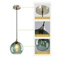 thumbnail image 7 of LMQNINE Grey Green Glass Globe Pendant Light,Adjustable Island Lighting for Kitchen,Dining,Bedroom,7.87in 1 Pack, 7 of 7