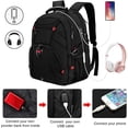 thumbnail image 2 of Extra Large Travel 17.3 Inch Laptop Backpack Water Resistant Business Gaming Computer Backpack with USB Charging Port Earphone Hole College School Bookbag, 2 of 8