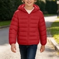 thumbnail image 3 of Agkizg Girls Lightweight Hooded Puffer Coat Zip Up Winter Jacket with Pockets Solid Color Warm Casual Outerwear, 3 of 6