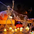 thumbnail image 6 of Joyfy 2 Pcs Halloween Skeleton Decorations,16 inch Poseable Skeleton with Movable Joints for Halloween Indoor Outdoor,Haunted House Accessories,White, 6 of 8