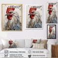 thumbnail image 4 of Designart "Faithful Rooster Depiction" Animals Rooster Floater Framed Wall Art Prints, 4 of 5